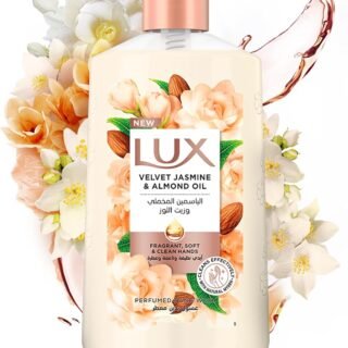 LUX Perfumed Liquid Hand Wash, Velvet Jasmine, with Almond Oil & Glycerin, for Fragrant, Soft and Clean Hands, 500ml