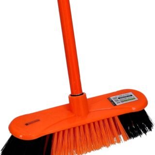 Royalford Indoor Sweeping Broom – Cleaning Brush with Strong Metal Handle - Broom with Stiff Bristles – Multipurpose Cleaning Tool Perfect for Home or Office Use - Ideal for all Sweeping Cleaning Job