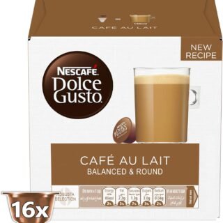 NESCAFÉ DOLCE GUSTO Cafe Au Lait Coffee Capsules - 16 Capsules, Brown
